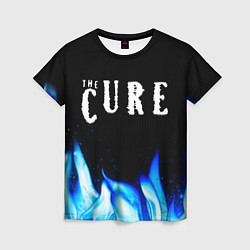 Женская футболка The Cure blue fire