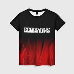 Женская футболка Scorpions red plasma