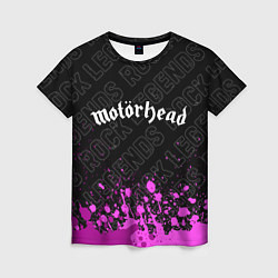 Женская футболка Motorhead rock legends: символ сверху