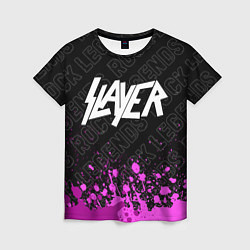 Женская футболка Slayer rock legends: символ сверху