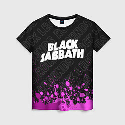 Женская футболка Black Sabbath rock legends: символ сверху
