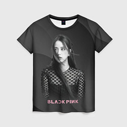 Футболка женская Jisoo black, цвет: 3D-принт