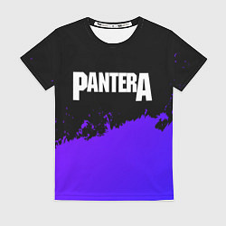 Футболка женская Pantera purple grunge, цвет: 3D-принт