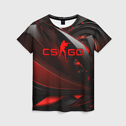 Футболка женская CS GO red and black, цвет: 3D-принт