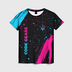 Футболка женская Code Geass - neon gradient: надпись, символ, цвет: 3D-принт