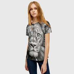 Футболка женская Лев вечерний, цвет: 3D-принт — фото 2