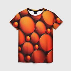 Футболка женская Оранжевы е круглые плиты, цвет: 3D-принт