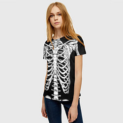 Футболка женская Skeleton ribs, цвет: 3D-принт — фото 2
