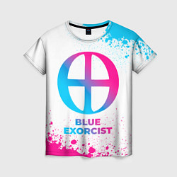 Футболка женская Blue Exorcist neon gradient style, цвет: 3D-принт