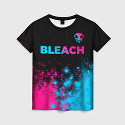 Футболка женская Bleach - neon gradient: символ сверху, цвет: 3D-принт