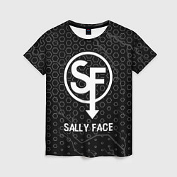 Футболка женская Sally Face glitch на темном фоне, цвет: 3D-принт
