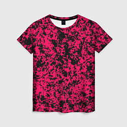 Женская футболка Ярко-розовый пятнистый