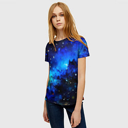 Футболка женская Живописный космос, цвет: 3D-принт — фото 2
