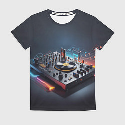 Футболка женская Диджейский пульт, цвет: 3D-принт