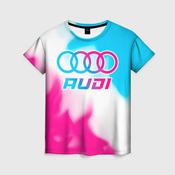Футболка женская Audi neon gradient style, цвет: 3D-принт