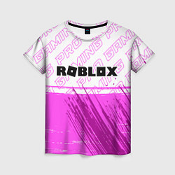 Футболка женская Roblox pro gaming: символ сверху, цвет: 3D-принт