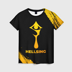 Женская футболка Hellsing - gold gradient