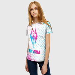 Футболка женская Skyrim neon gradient style, цвет: 3D-принт — фото 2