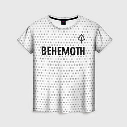Женская футболка Behemoth glitch на светлом фоне: символ сверху