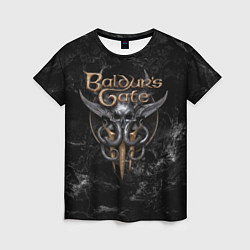 Футболка женская Baldurs Gate 3 dark logo, цвет: 3D-принт