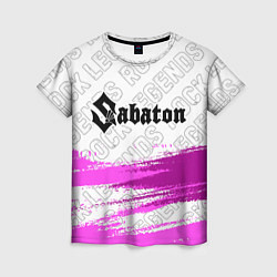 Футболка женская Sabaton rock legends: символ сверху, цвет: 3D-принт
