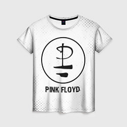 Женская футболка Pink Floyd glitch на светлом фоне