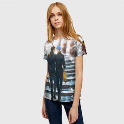 Футболка женская Годжо и Гетто - Магическая битва, цвет: 3D-принт — фото 2