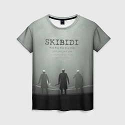 Женская футболка Skibisi toilet Camera men