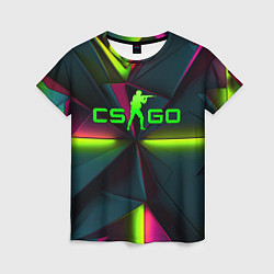 Футболка женская CS GO green neon, цвет: 3D-принт
