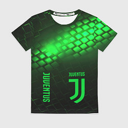 Футболка женская Juventus green logo neon, цвет: 3D-принт