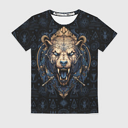 Футболка женская Медведь викингов, цвет: 3D-принт