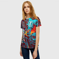 Футболка женская КС2, цвет: 3D-принт — фото 2