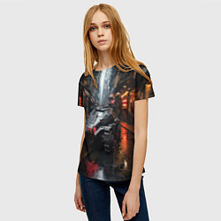 Футболка женская Гусеничный броневик, цвет: 3D-принт — фото 2