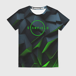Футболка женская Starfield black green logo, цвет: 3D-принт