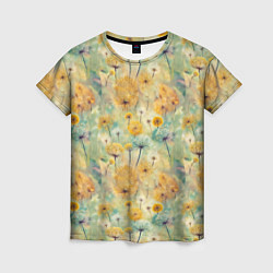 Женская футболка Одуванчики узор