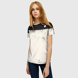 Футболка женская Снежный пейзаж зимней ночью, цвет: 3D-принт — фото 2