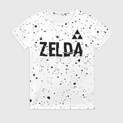Футболка женская Zelda glitch на светлом фоне: символ сверху, цвет: 3D-принт