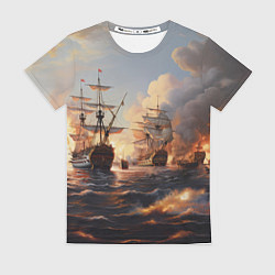 Футболка женская Морское сражение, цвет: 3D-принт