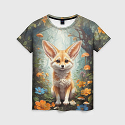 Футболка женская Милый фенек, цвет: 3D-принт