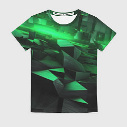 Футболка женская Зеленые квадратные плиты, цвет: 3D-принт