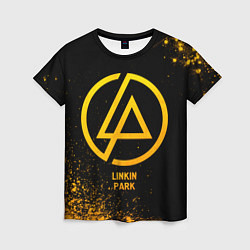 Женская футболка Linkin Park - gold gradient