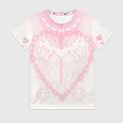 Футболка женская Сердце на цепях, цвет: 3D-принт