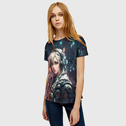 Футболка женская Девушка в узорчатой одежде, цвет: 3D-принт — фото 2