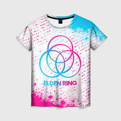 Футболка женская Elden Ring neon gradient style, цвет: 3D-принт