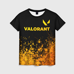 Футболка женская Valorant - gold gradient посередине, цвет: 3D-принт
