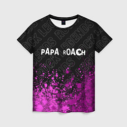 Женская футболка Papa Roach rock legends посередине