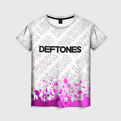Футболка женская Deftones rock legends посередине, цвет: 3D-принт