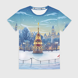 Женская футболка Новогодняя погода