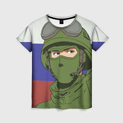 Футболка женская Русский солдат, цвет: 3D-принт