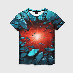 Женская футболка Взрыв бирюзовых камней